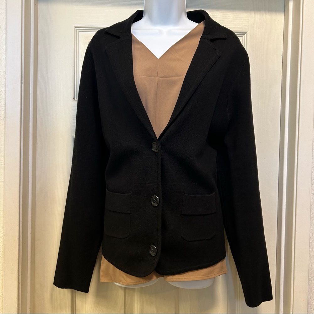 LANE BRYANT • Black Blazer Cardigan Jacket